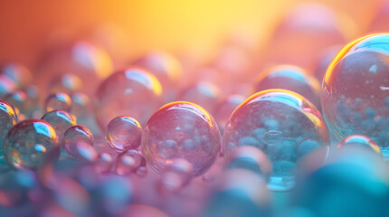Colorful Abstract Macro Bubbles with Bokeh Effect