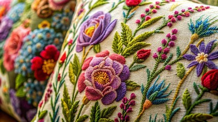 Soft Textured Garden Plant Pillows - Macro Photography