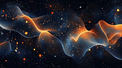 Obraz premium Professional Vector Abstract Cosmic Background with Stars for Design Projects