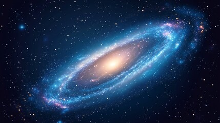 Fototapeta premium Professional Vector Cosmic Galaxy Background with Nebula in 16:9 Aspect Ratio for Design Projects