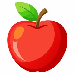 red apple vector illustration