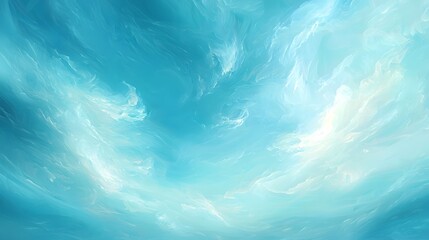 Obraz premium Abstract Rendering Depicts Dreamy Blue Sky with Cloud Formations