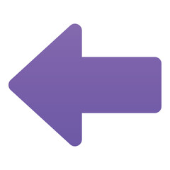 Gradient color icon, illustration for Arrow, direction, left, back.