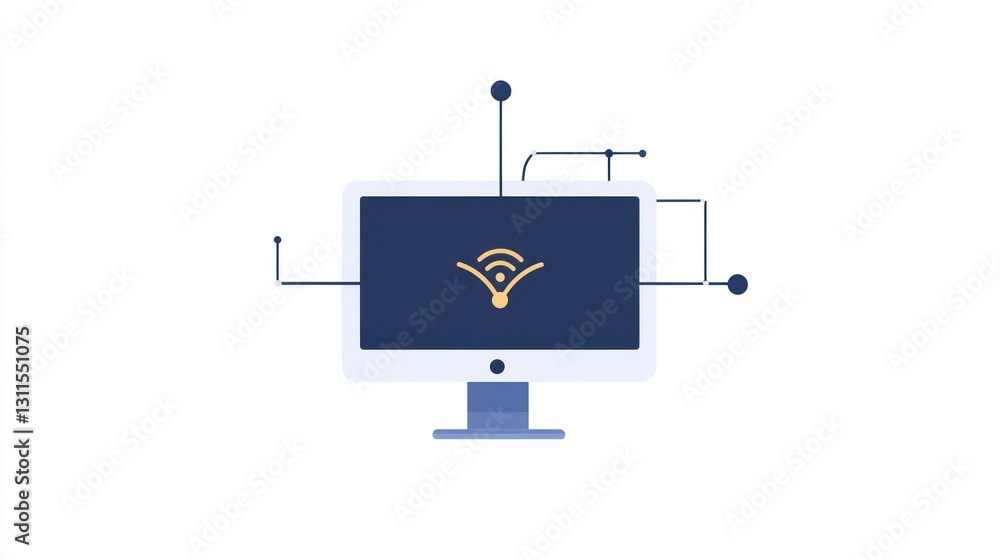 Poster wireless computer connection graphic