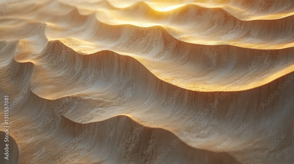 Aufkleber abstract close-up of textured waves with soft light and natural patterns in earthy tones