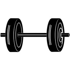 dumbbell on white background