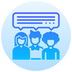 discussion vector round gradient icon