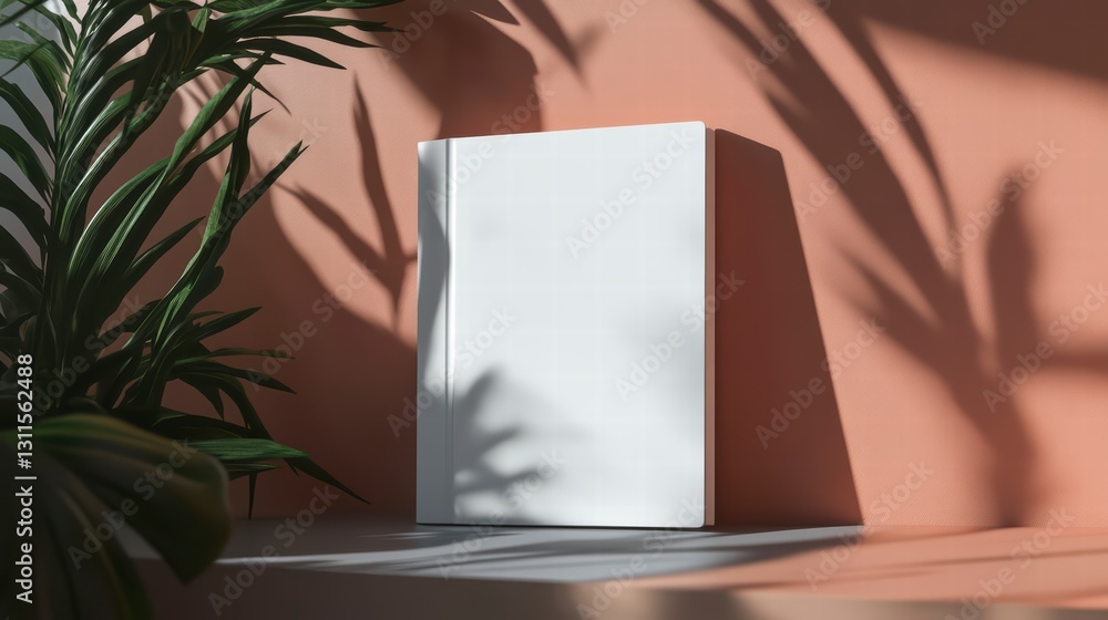 Poster blank canvas: a blank, pristine square stands as a focal point. the clean geometry contrasts with th