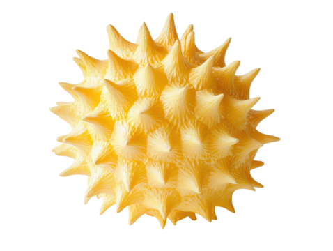 Isolated Spiky Yellow Ball - Powered by Adobe