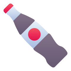 Gradient color icon, illustration for Bottle, drink.