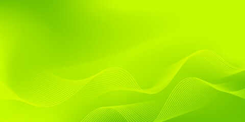 Grey Green background. Green wave lines. Flowing waves Abstract digital equalizer sound wave Flow Line Vector illustration for tech futuristic innovation concept. Dark background Graphic design Curve