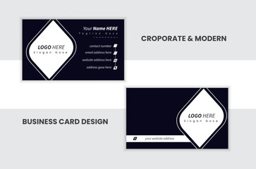 Modern creative business card template . Simple and professional template vector design . 