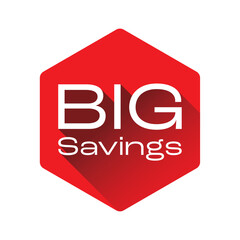 Big Savings label tag sticker