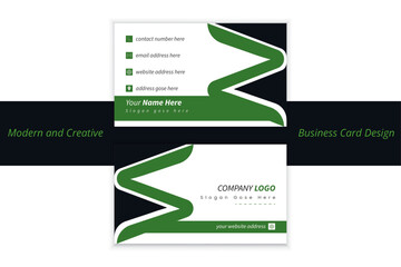 Creative and Clean Business Card layout. Professional business card vector design template.