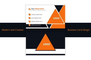 Modern creative business card template. Corporate business card design layout. 