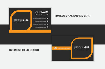 Simple clean  business card design template . Vector illustration design.