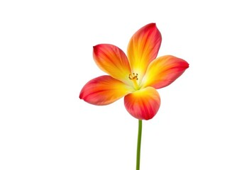 Fototapeta premium A single, vibrant bloom isolated against a pure white backdrop, image, floral