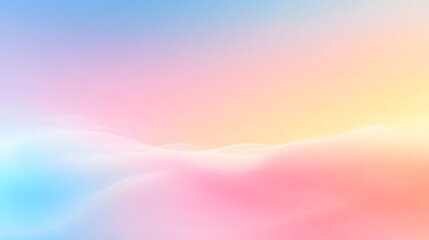 Color gradient background, abstract pastel rainbow. Light blue, pink and yellow color banner gradation texture, vector pink noise texture blur abstract background