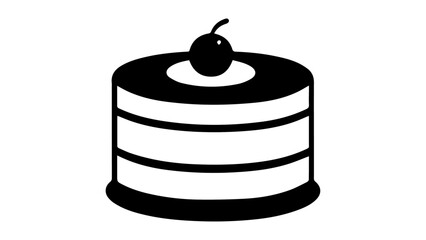 simple cake vector shape illustration