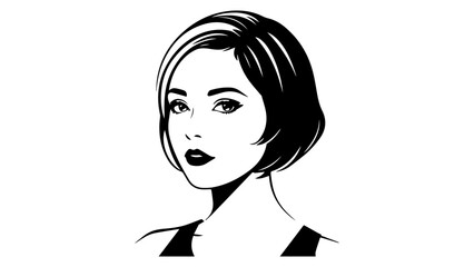 girl black illustration, black woman shape illustration