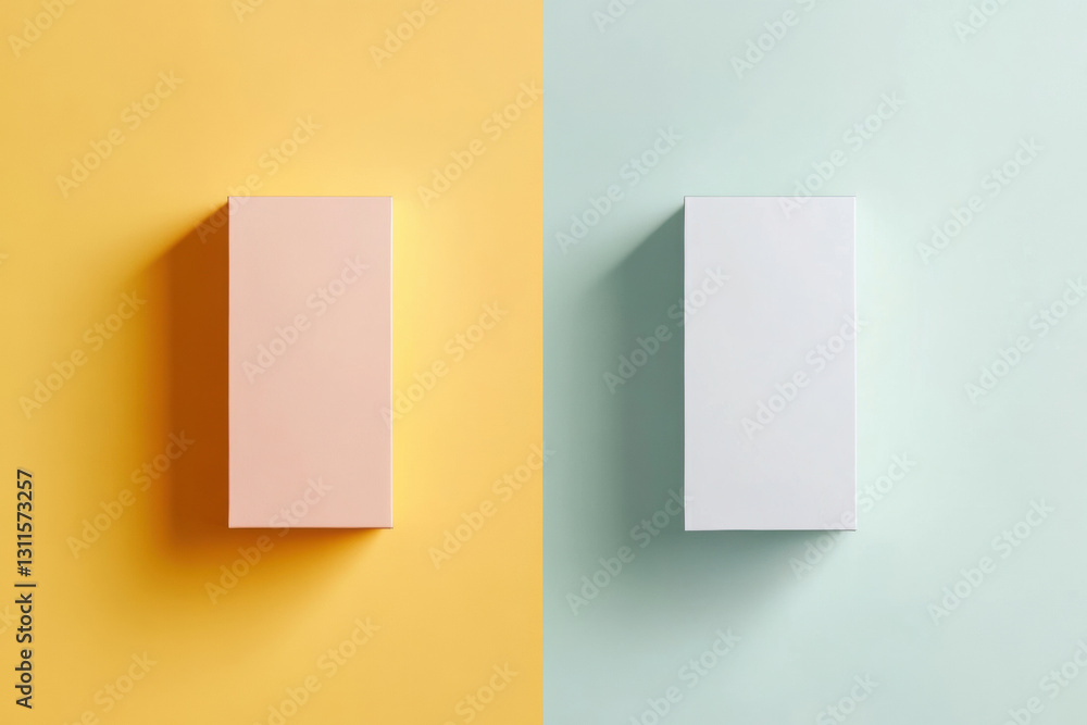 Aufkleber visual rebranding showing a transition from dull packaging to vibrant new design in professional stu
