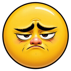 Angry Yellow Emoji Face