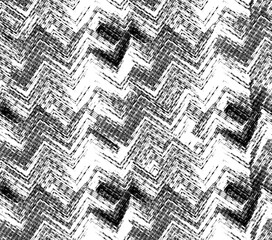 Patron de lineas negras en zig zag sobre fondo blanco