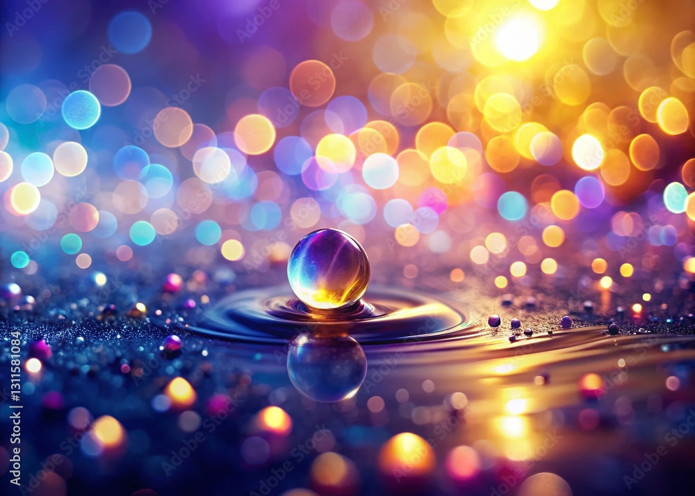 Poster stylish digital background with bokeh and water drop texture - abstract design