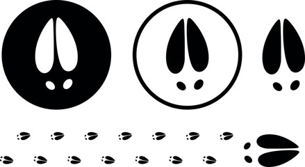 Paw print silhouette. Isolated paw print on white background © oleg7799