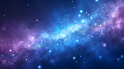 Fototapeta premium Stunning Galaxy Nebula - Colorful Pink Blue Purple Glowing Stars Ethereal Cosmic Space Wallpaper