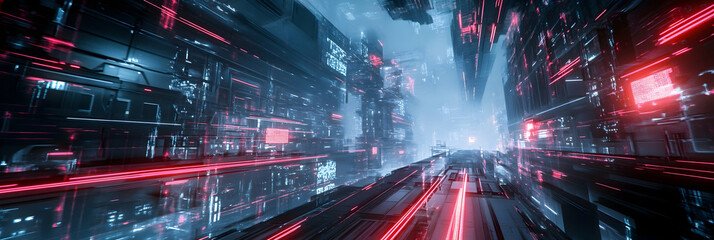 Obraz premium A futuristic AI-powered virtual reality training simulator -