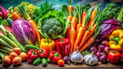 Stylish Line Art Vegetable Illustrations for Packaging Design - Fresh Produce Graphic