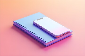 Modern Notebook and Smartphone Minimalist Composition