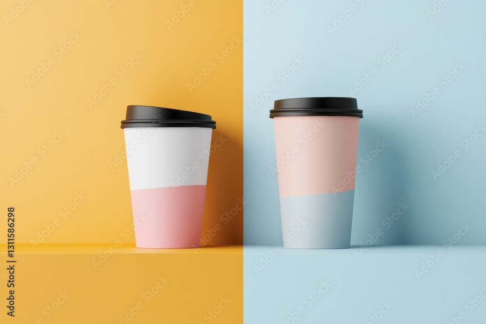 Poster visual rebranding of packaging featuring a transition from dull colors to vibrant design with minima