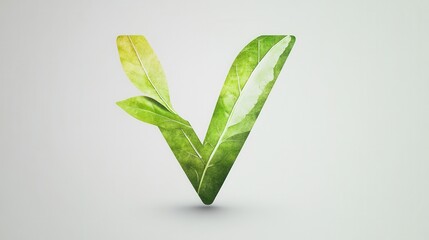 Clean green vegetarian food logo with integrated leaf design representing healthy lifestyle and eco friendly choices for consumers