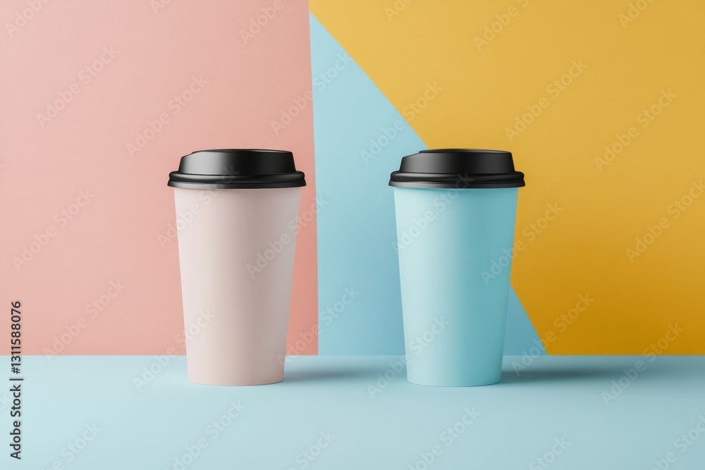 Poster visual rebranding of beverage packaging showcasing a transition from dull colors to vibrant designs 