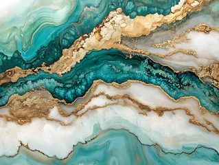 Abstract ocean-inspired art studio digital artwork modern interior close-up serene aesthetic