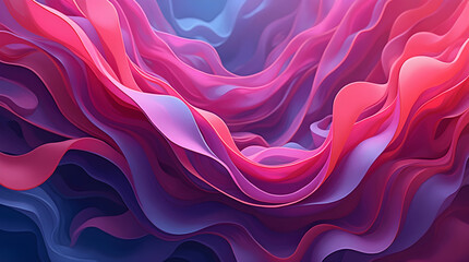 Fototapeta premium Abstract Pink Purple Blue Flowing Wavy Layers Digital Art Wallpaper Background