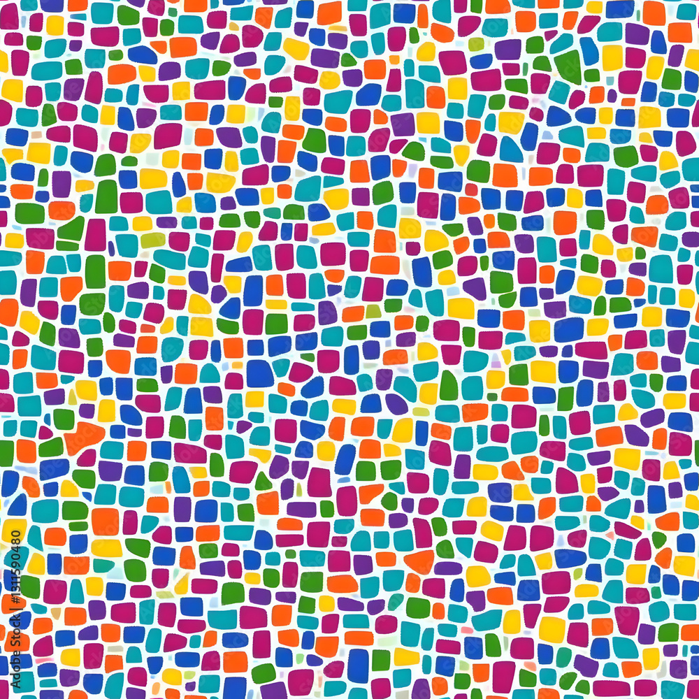 Poster vibrant pattern of colorful random squares creates cheerful and lively background
