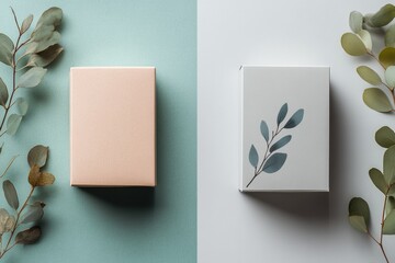 Visual rebranding comparison showcasing old packaging versus vibrant modern design in professional studio lighting