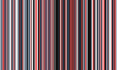 Pattern of vertical stripes, colorful thin and thick lines. Irregular stripe background, vector seamless texture. Abstract striped geometric design in bright colors.