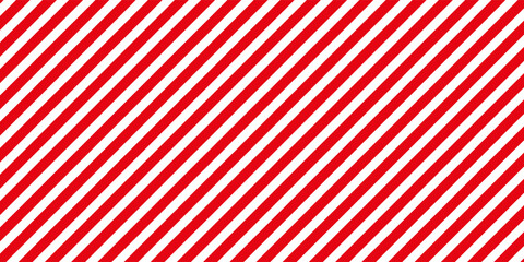 Red stripes on white background. Striped diagonal pattern Vector illustration of Seamless background Christmas or winter theme Background with slanted lines
