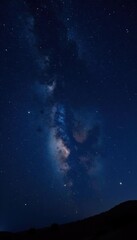Fototapeta premium Starry night sky with numerous twinkling points suspended amidst an inky blackness, galaxy, milkyway, nightsky