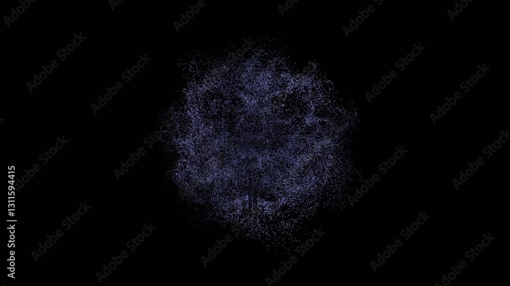 Poster Complex multi-colored BRAIN data visualization of swirling particles forming a brain-like shape on a black background, evoking a futuristic, conceptual design

