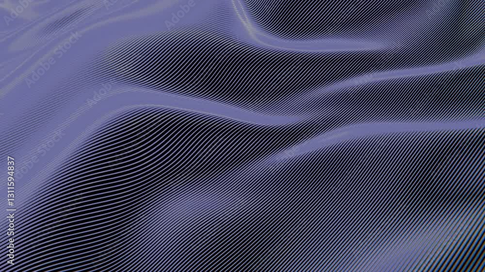 Leinwandbilder flowing abstract lines in purple gradient with a smooth, sleek texture, creating a dynamic and moder