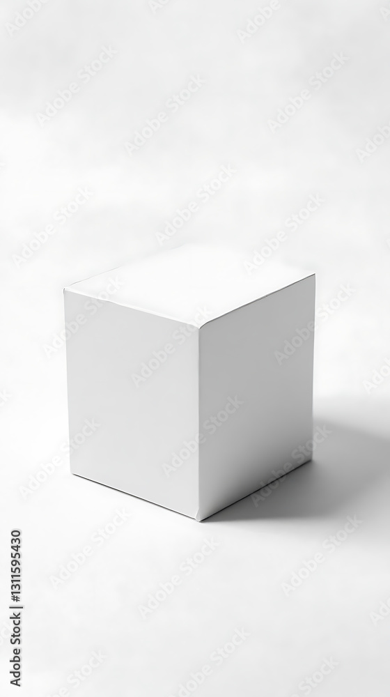 Poster minimalist cube display studio environment photography content neutral background close-up view mode