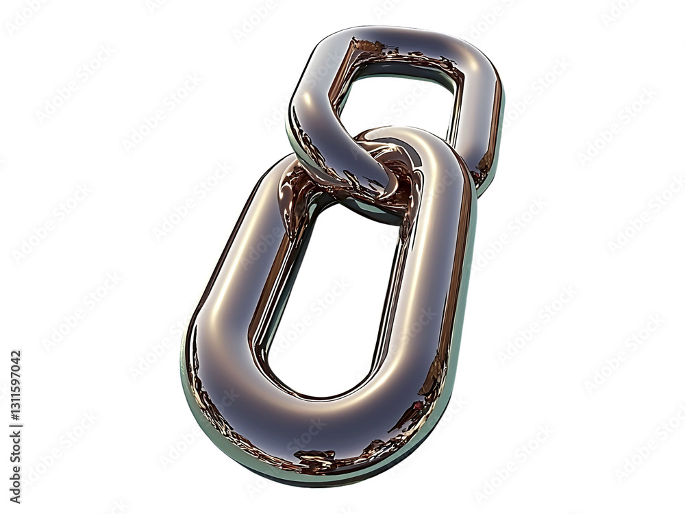 Poster two gleaming metallic links interlock, creating a powerful visual metaphor for connection, strength,