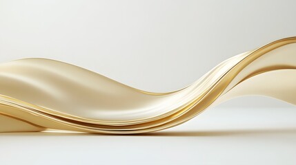 Abstract Gold Wave Smooth Elegant Design