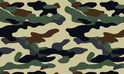 Fototapeta premium Modern seamless vector-style camouflage pattern featuring, easily editable.