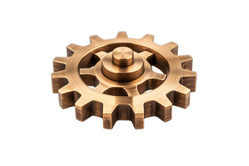A close-up of a metallic gear symbolizing engineering precision.